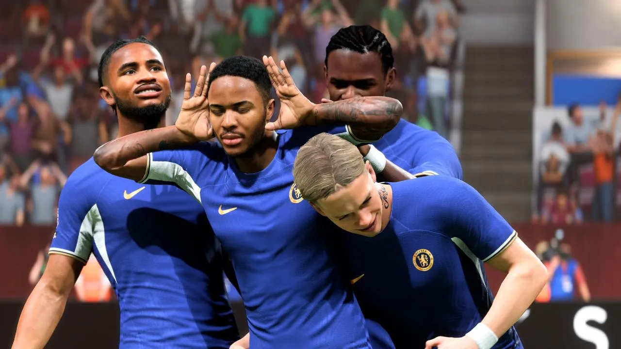alt text: Erling Haaland graces the cover of EA Sports FC 24