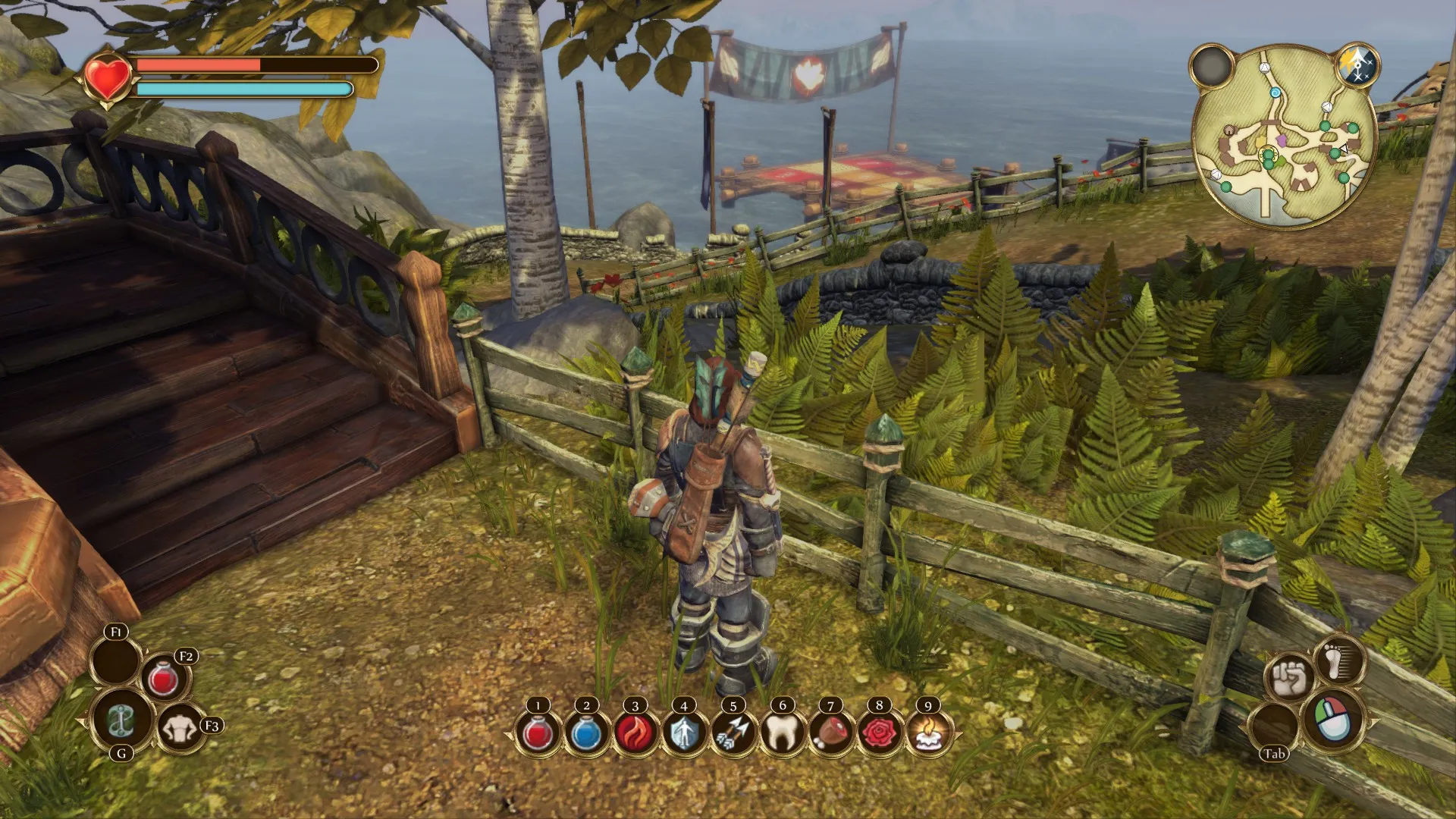 alt text: Fable Anniversary gameplay showcasing the updated graphics in a vibrant forest scene