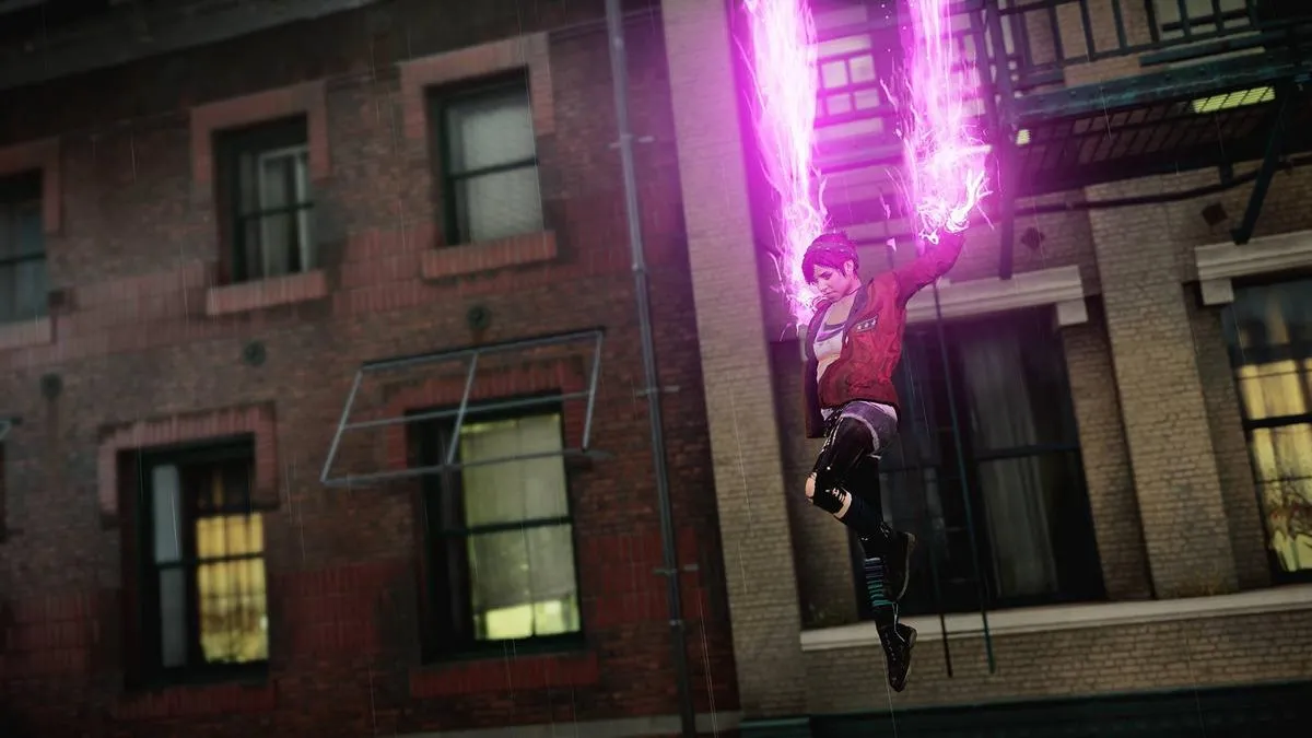 alt text: Fetch using her neon powers to fight in inFamous: First Light