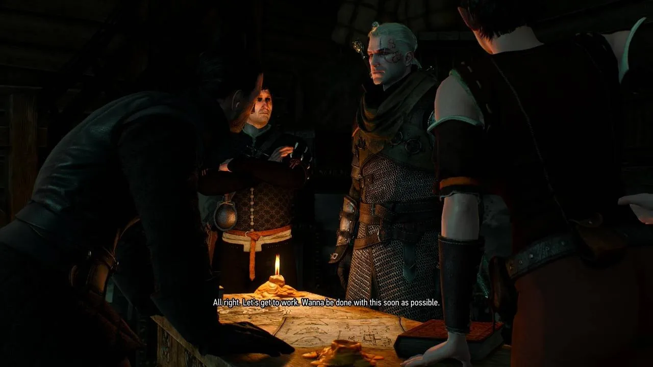 alt text: Geralt exploring a new location in The Witcher 3: Hearts of Stone