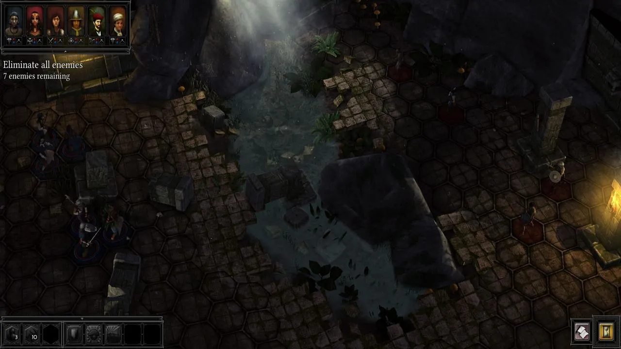 alt text: In-game screenshot showcasing combat in Expeditions: Conquistador.