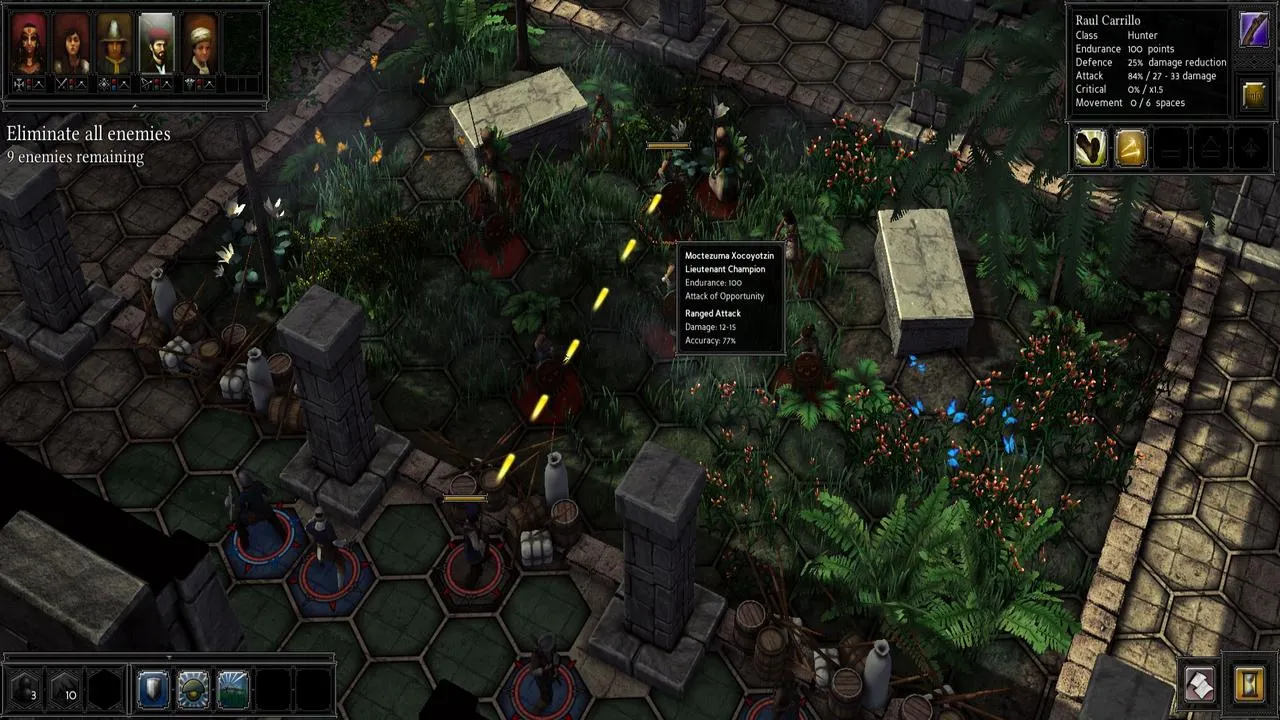 alt text: In-game screenshot showing a dialogue sequence in Expeditions: Conquistador.