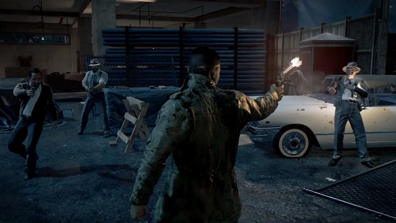 alt text: Lincoln Clay fighting enemies in Mafia III