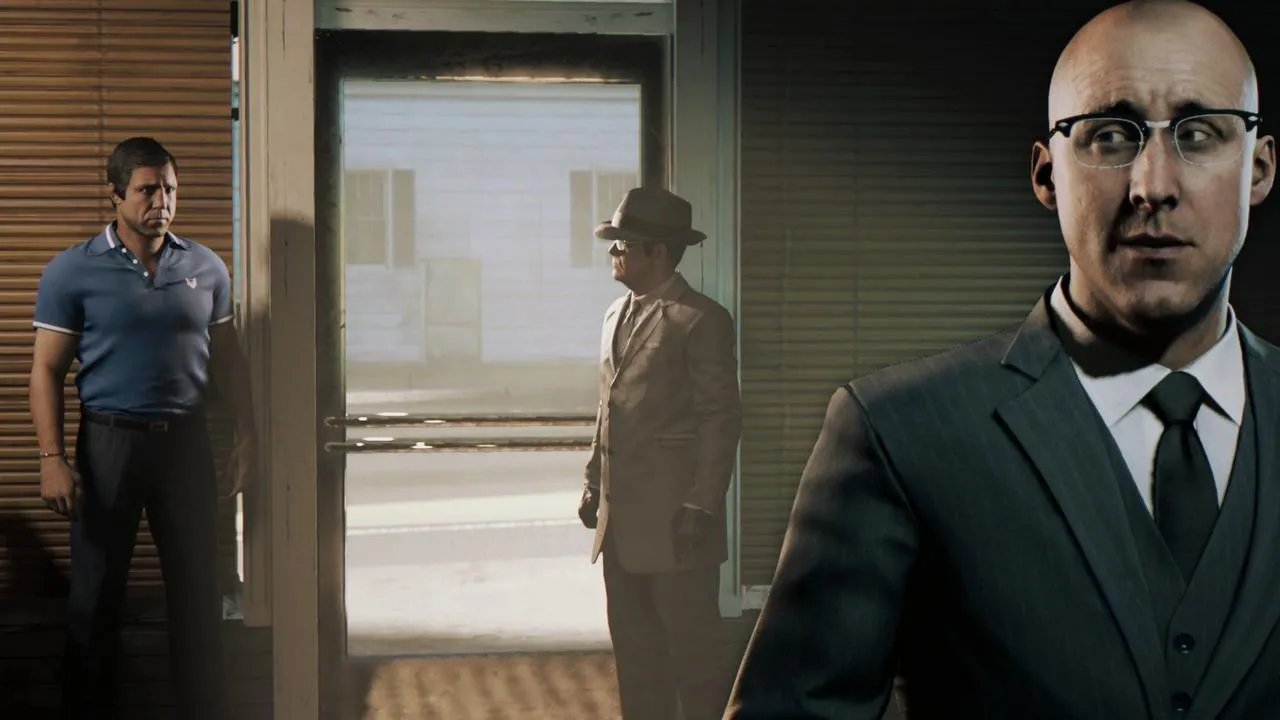 alt text: Lincoln Clay interacting with another character in Mafia III