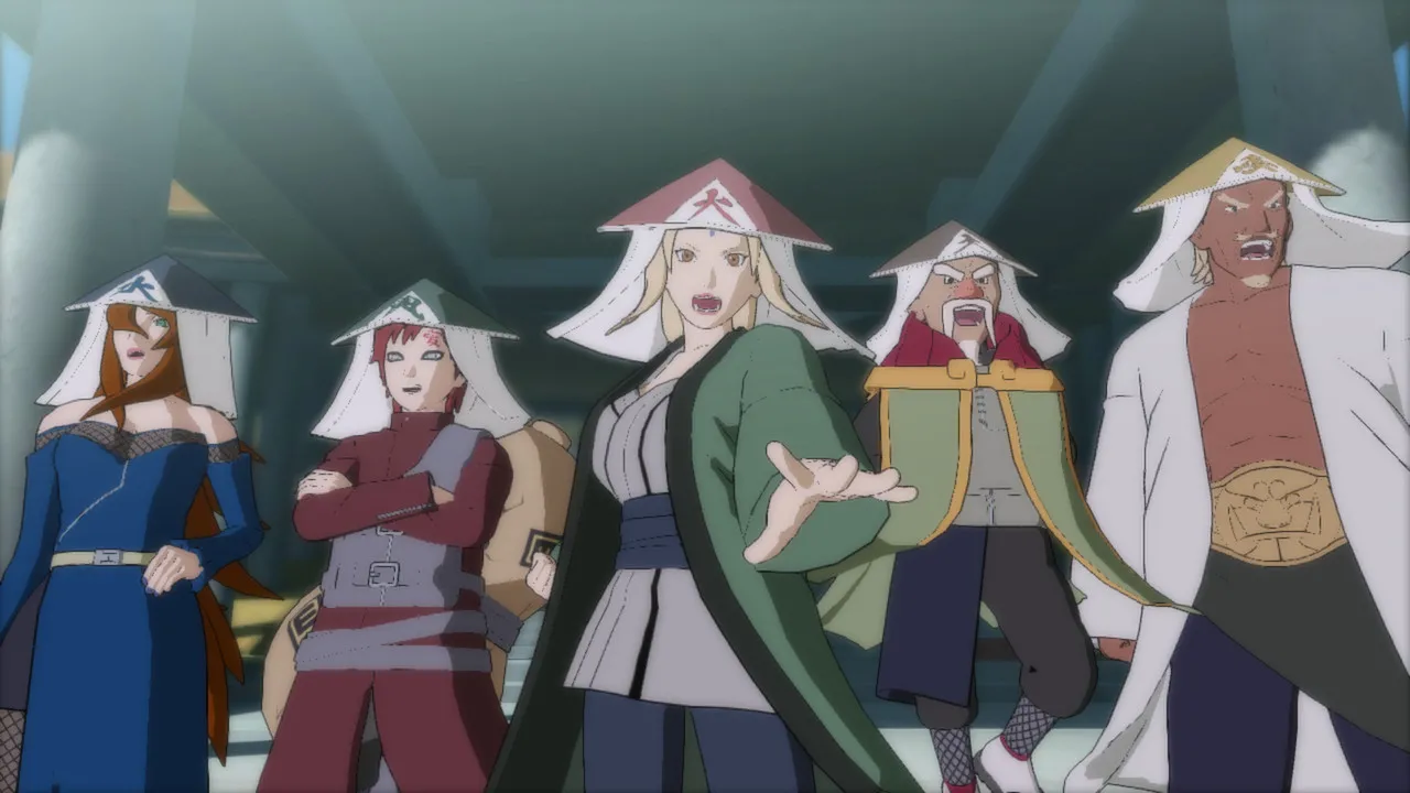 alt text:  Naruto Shippuden: Ultimate Ninja Storm Revolution screenshot displaying a dynamic scene with multiple characters.