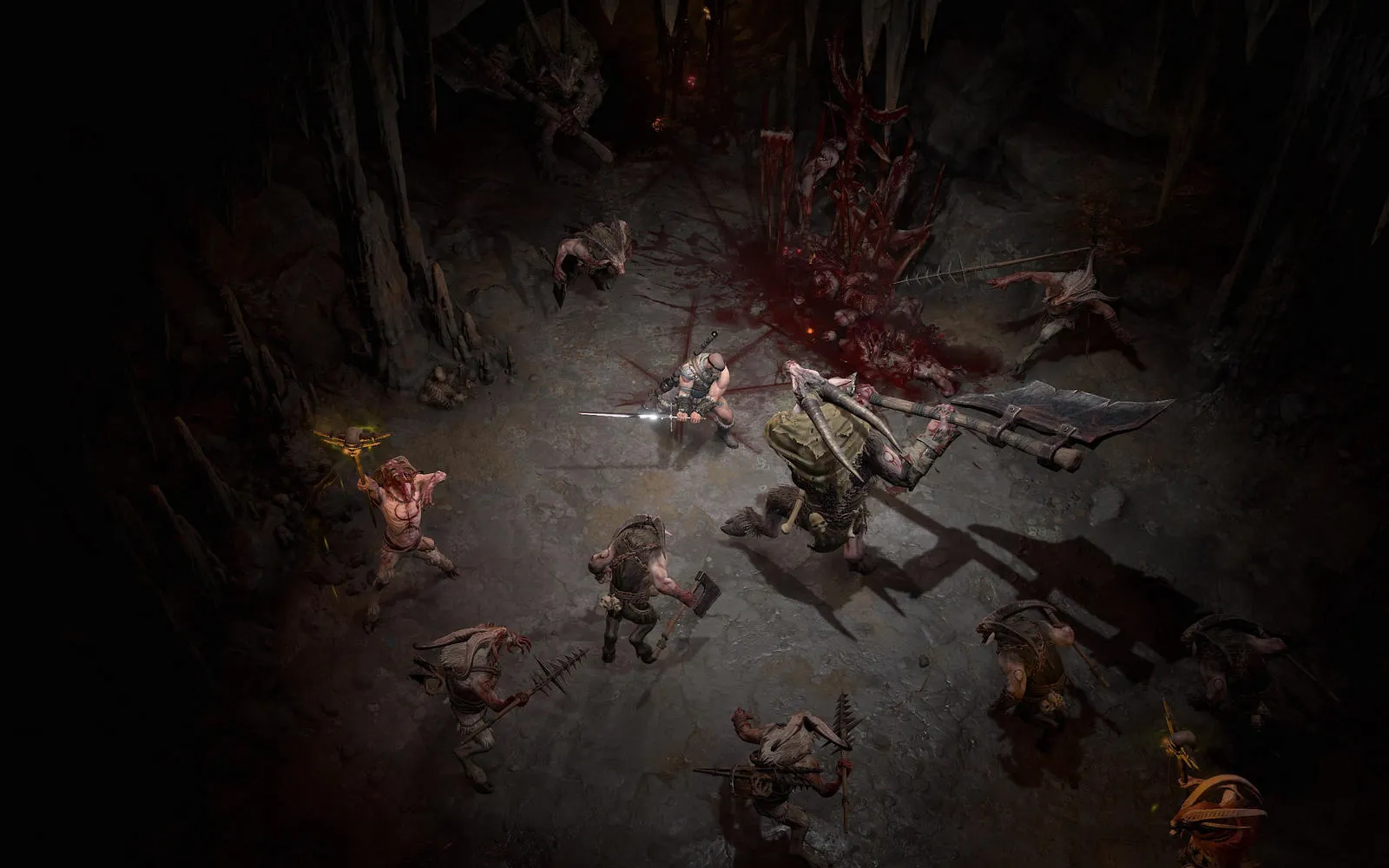 alt text of Diablo IV gameplay showing different classes and skills