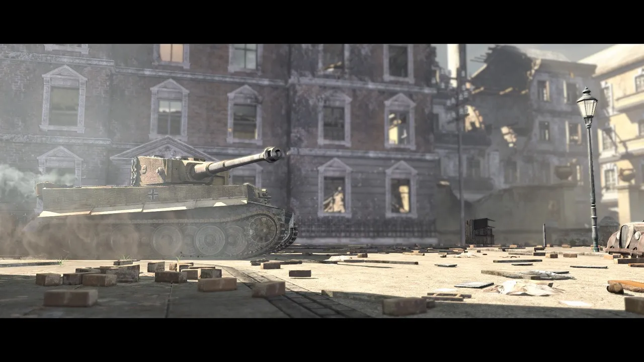 alt text: Promotional image of Sniper Elite V2 Remastered showcasing the gameplay
