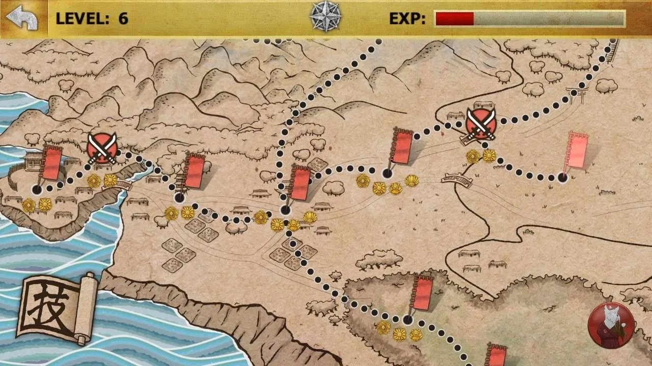 alt text: Screenshot from Ninja Cats vs Samurai Dogs displaying the in-game user interface and unit deployment options.