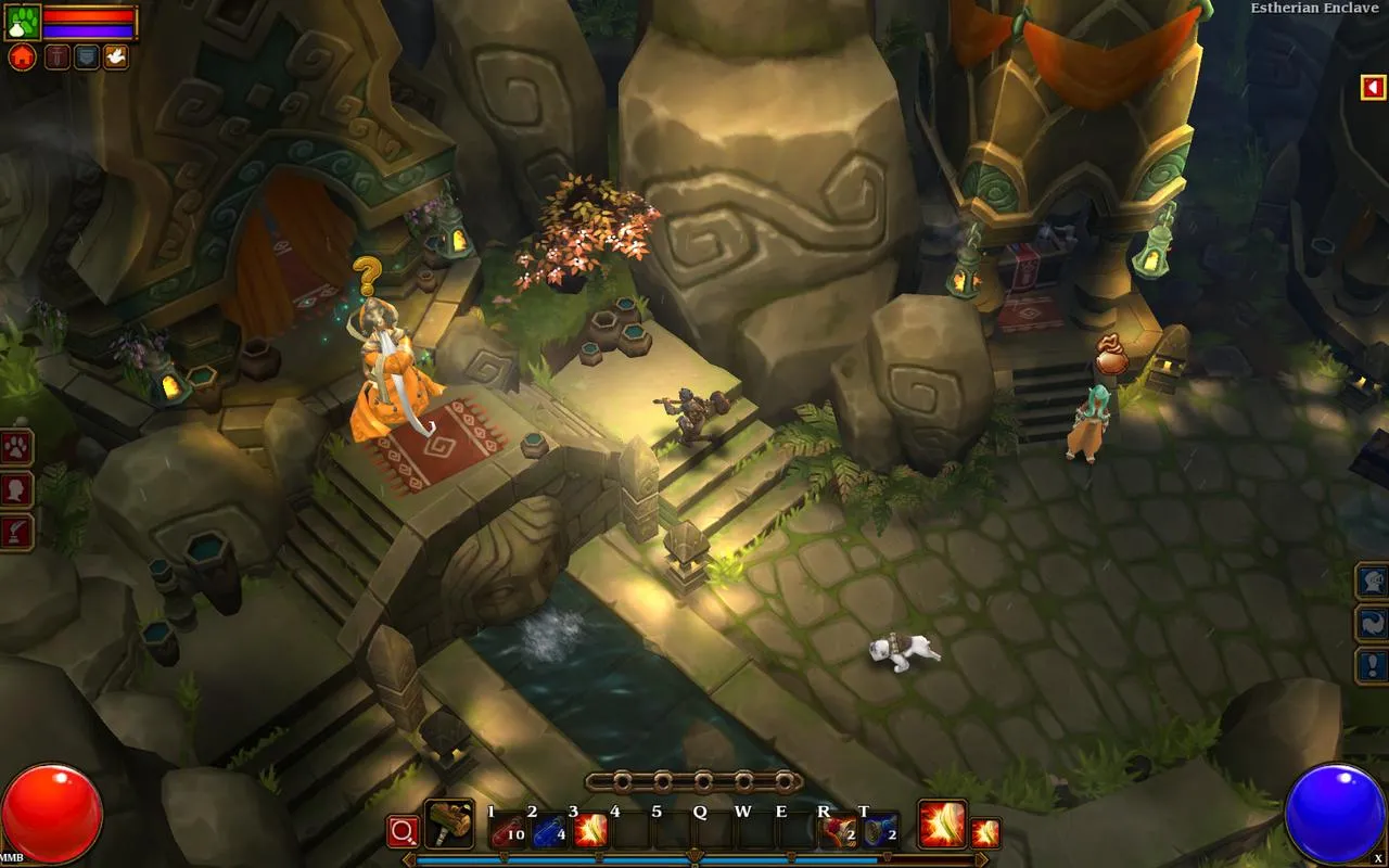 alt text: Screenshot from Torchlight 2 displaying the inventory screen with various items and equipment.