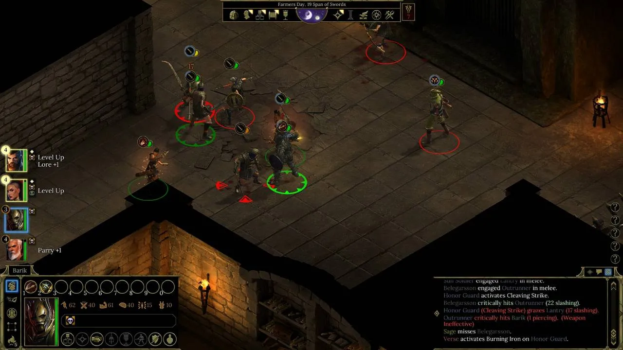 alt text: Screenshot from Tyranny showing the main character, the Fatebinder, in conversation with other characters.