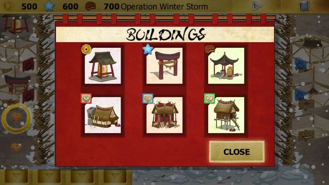 alt text: Screenshot of a battle scene in Ninja Cats vs Samurai Dogs, with cats and dogs fighting each other.