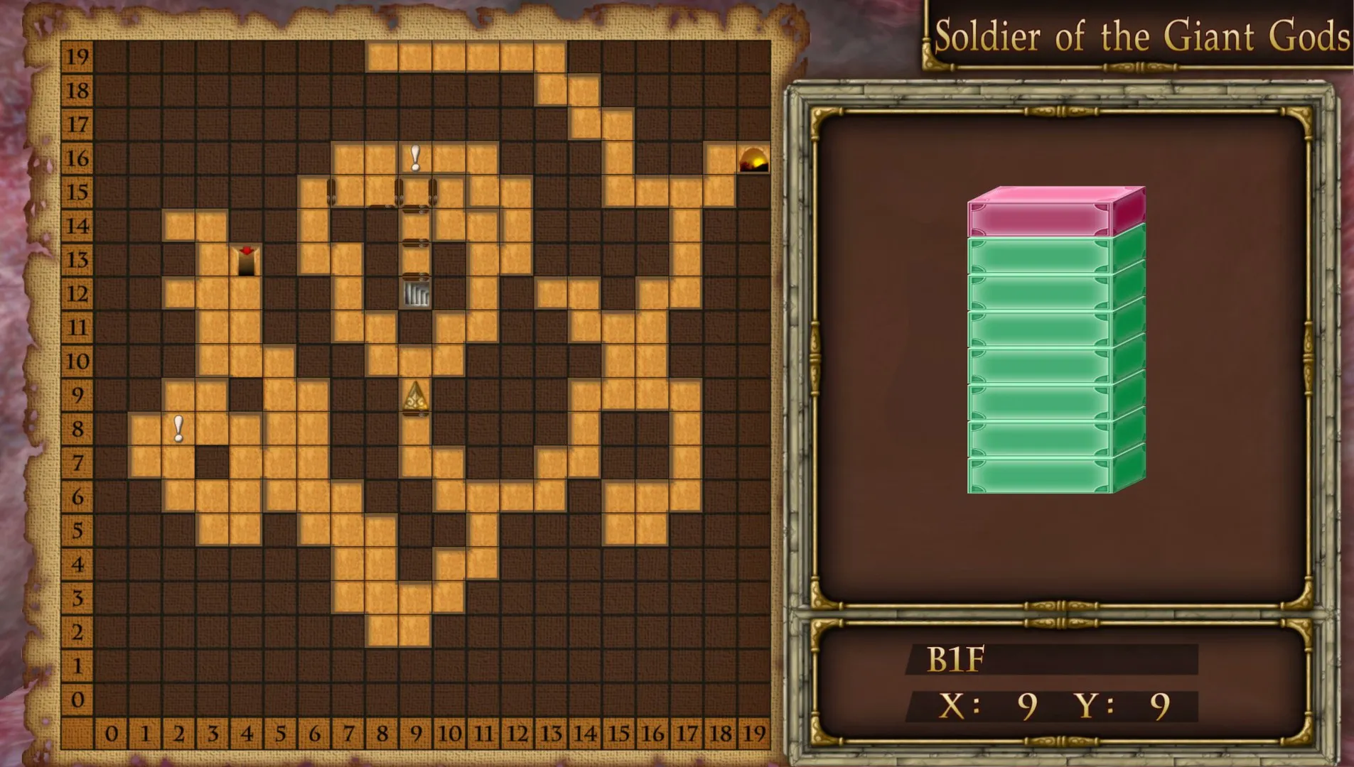 alt text: Screenshot of a challenging enemy encounter in Elminage Gothic, highlighting the game's difficulty.