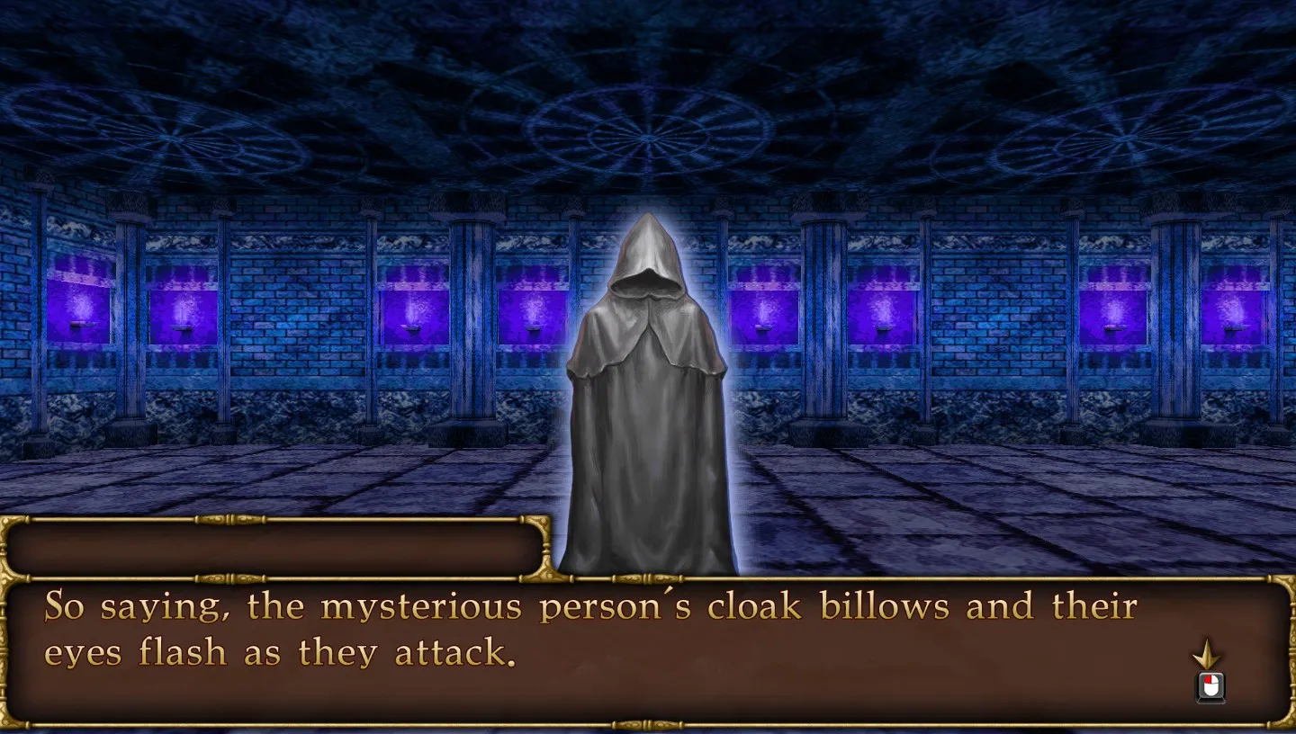alt text: Screenshot of a dungeon environment in Elminage Gothic, showcasing the game's visual style.
