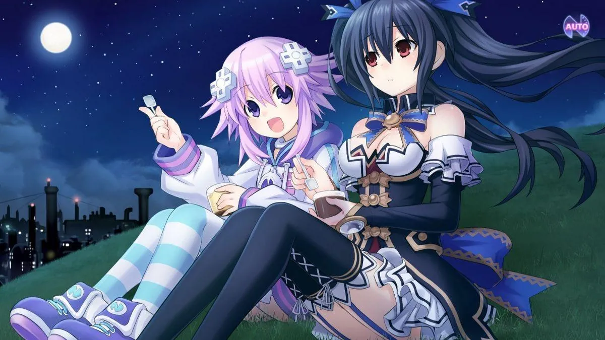 alt text: Screenshot of Hyperdimension Neptunia Re;Birth1 showcasing the game's anime-style graphics and combat system.