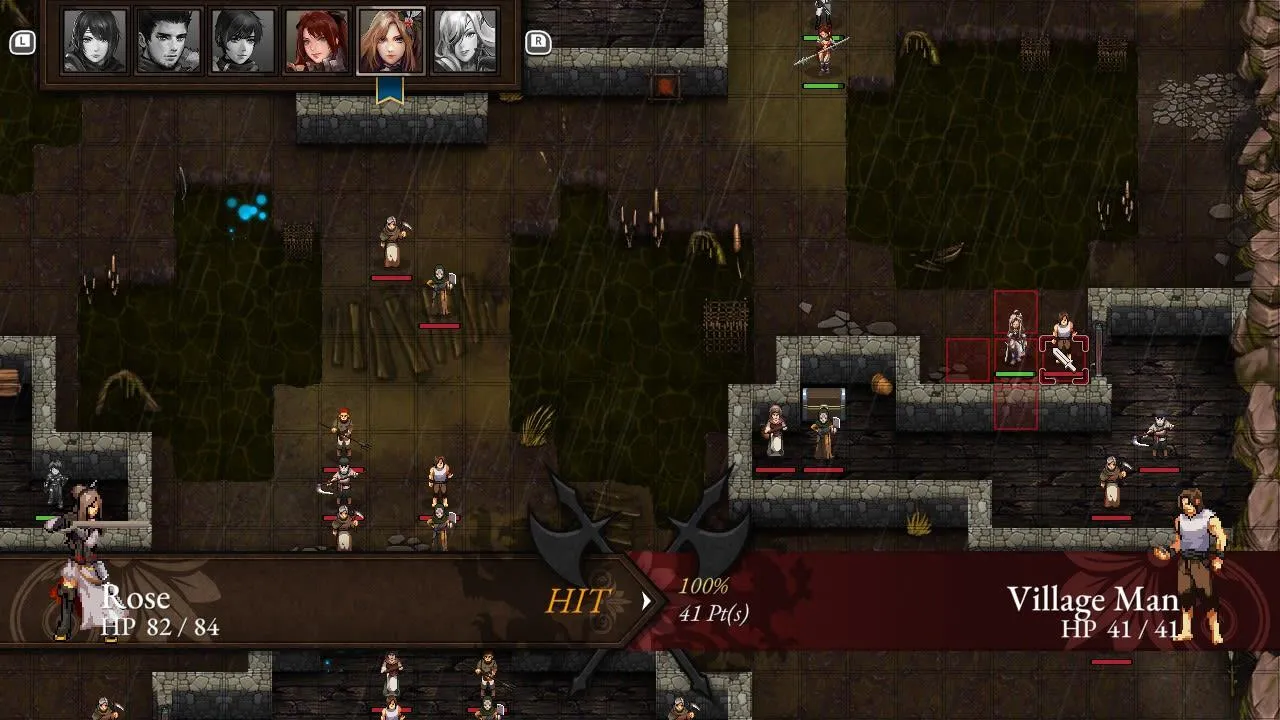 alt text: Screenshot of Rise Eterna highlighting the game's combat interface and environment.