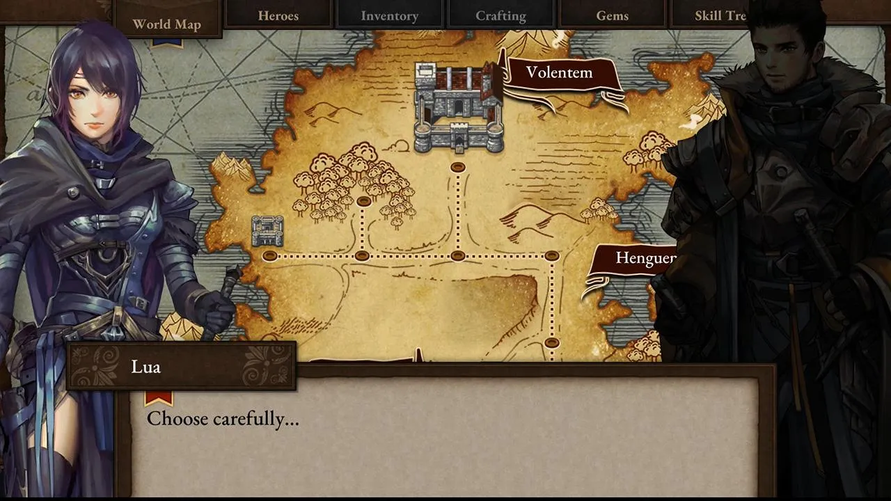 alt text: Screenshot of Rise Eterna showcasing character sprites on the battlefield.