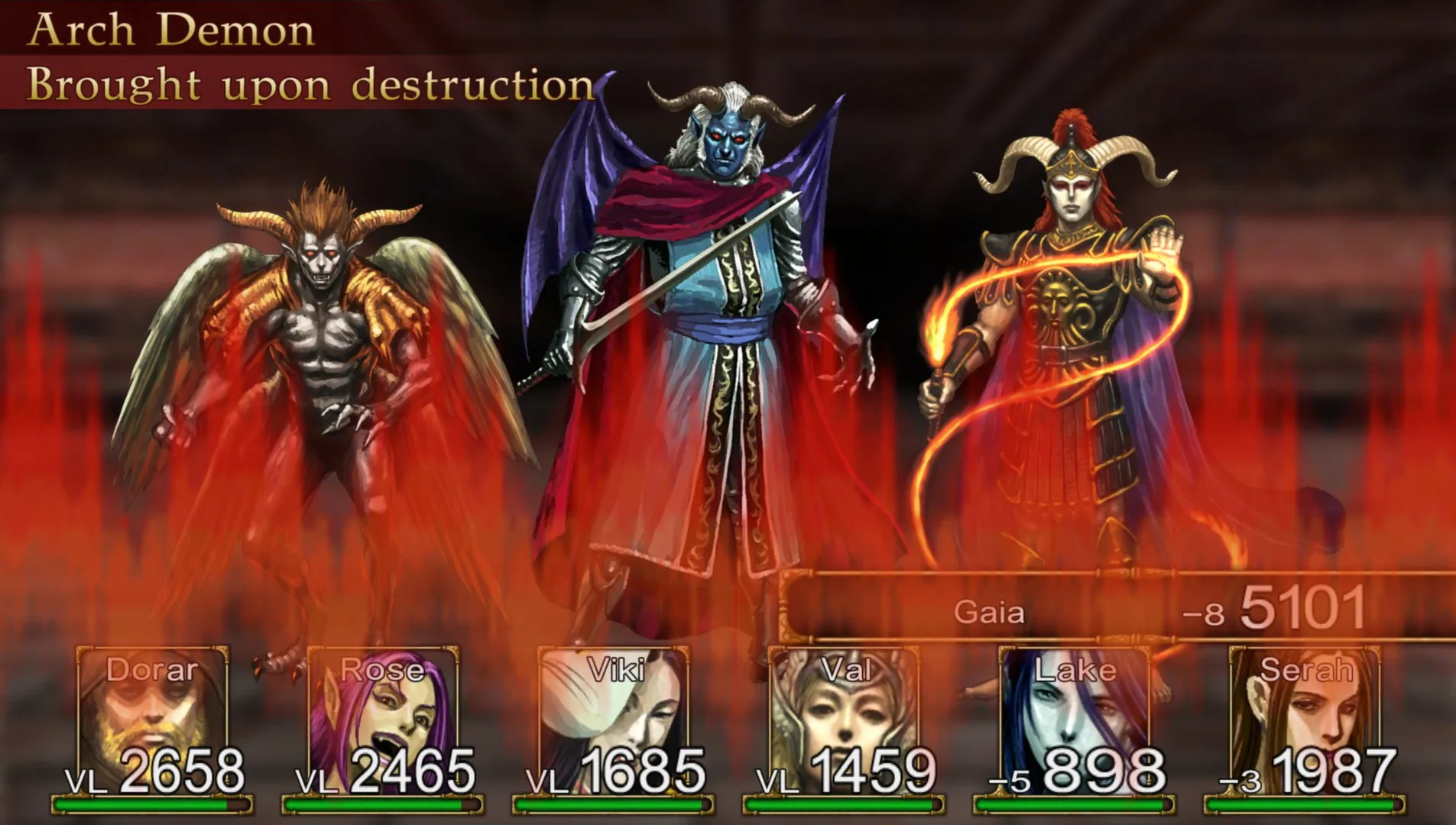 alt text: Screenshot showcasing the combat log in Elminage Gothic, detailing the actions and effects of each turn.