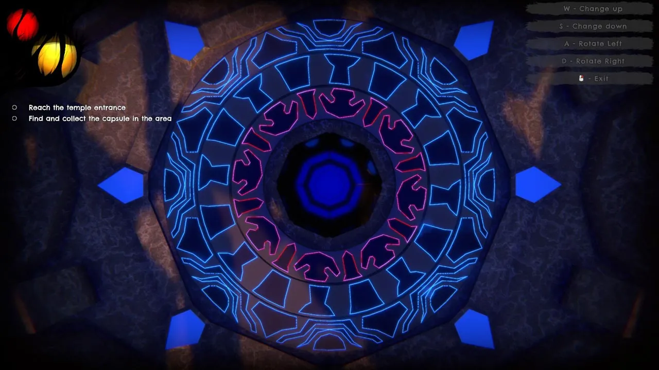 alt text: Seed of Life gameplay screenshot showing the protagonist navigating a dark environment using the Vision ability.