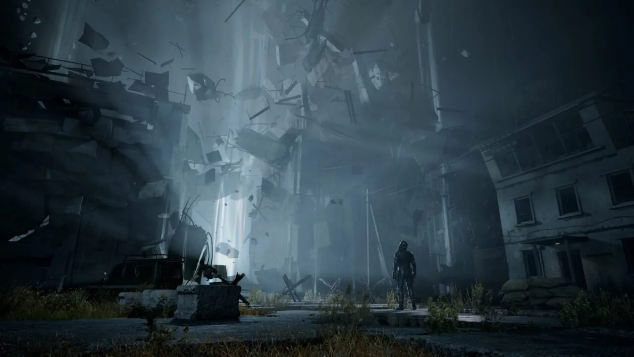 alt text showcasing a scene from the game's story. Keywords: S.T.A.L.K.E.R. 2, story, narrative, Chernobyl, Skif, protagonist