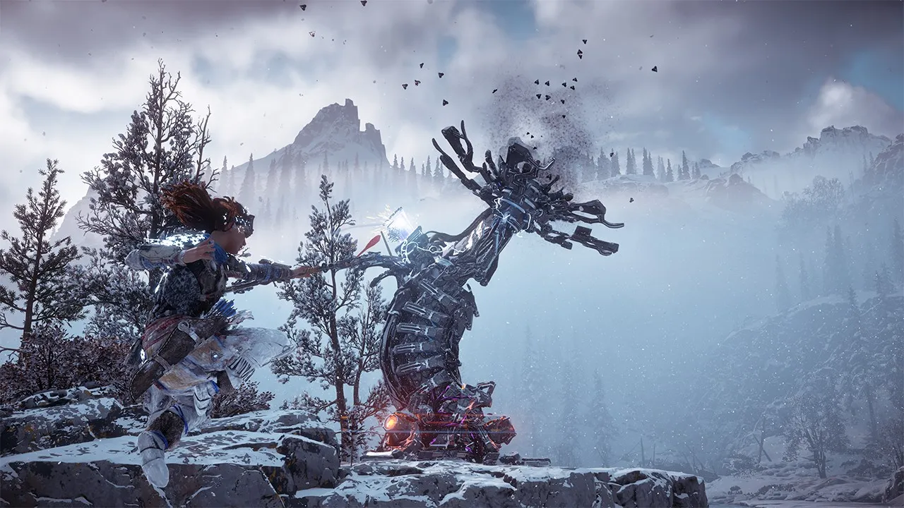 alt text showing Aloy interacting with a character