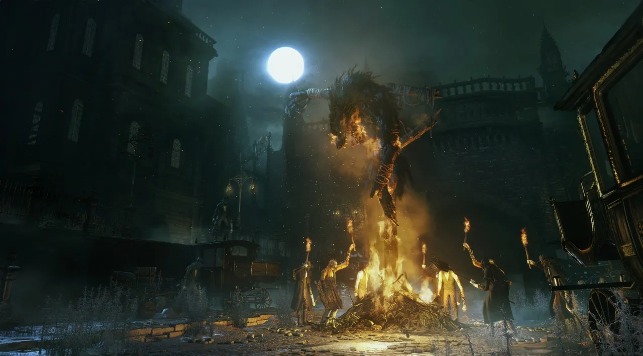 alt text showing another aspect of Bloodborne's gameplay