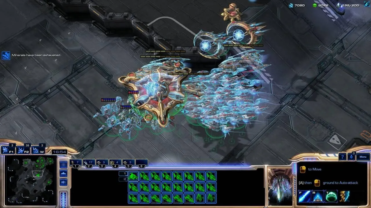 alt text showing Protoss units in a cinematic scene