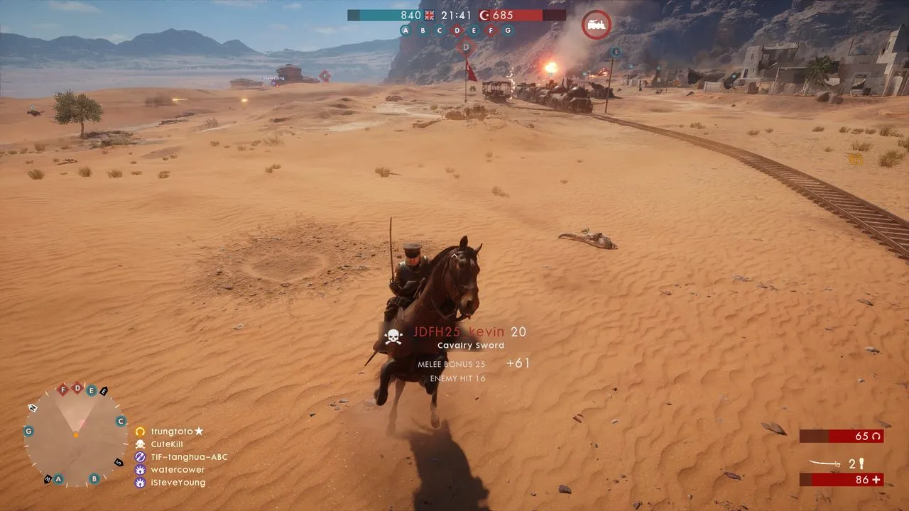 alt text:  Soldiers in Battlefield 1 take cover behind a sandbag barricade