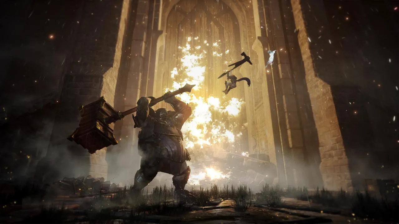 alt text: Soulstice gameplay screenshot showing Lute using her powers