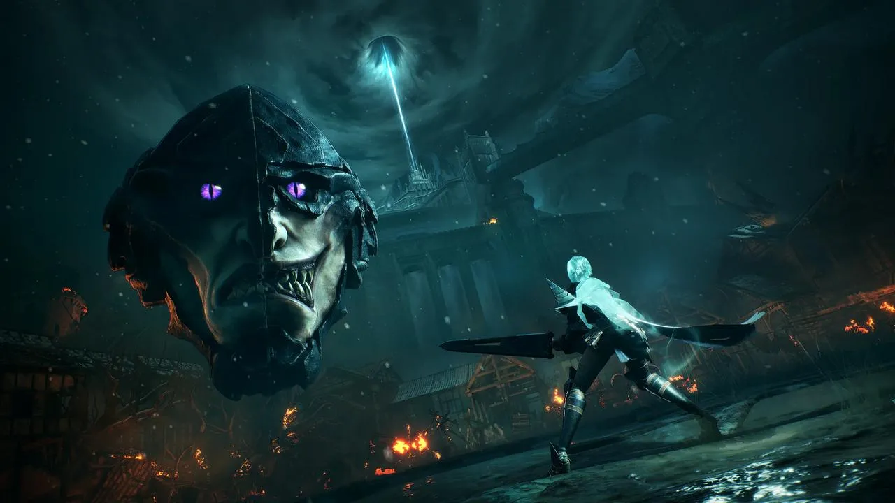 alt text: Soulstice gameplay showing Briar and Lute fighting a boss