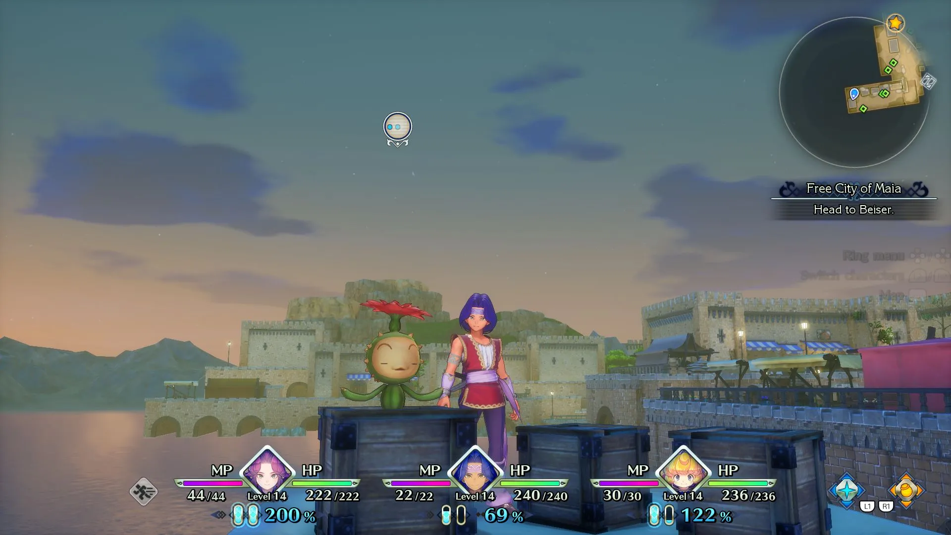alt text: Trials of Mana remake screenshot highlighting the game's vibrant world and updated character models