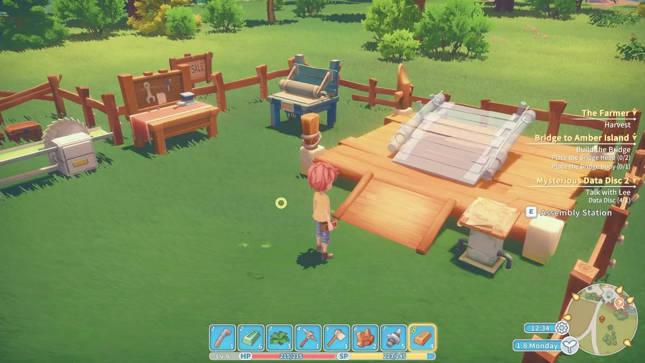 alt=My Time At Portia screenshot showing the player character in a mine.