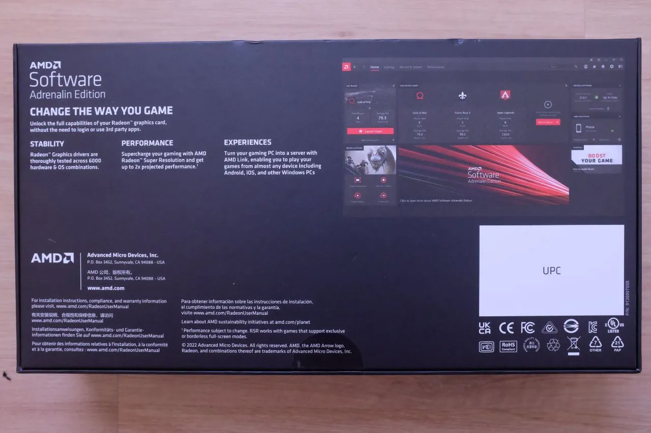 AMD RX 7900 XT Packaging