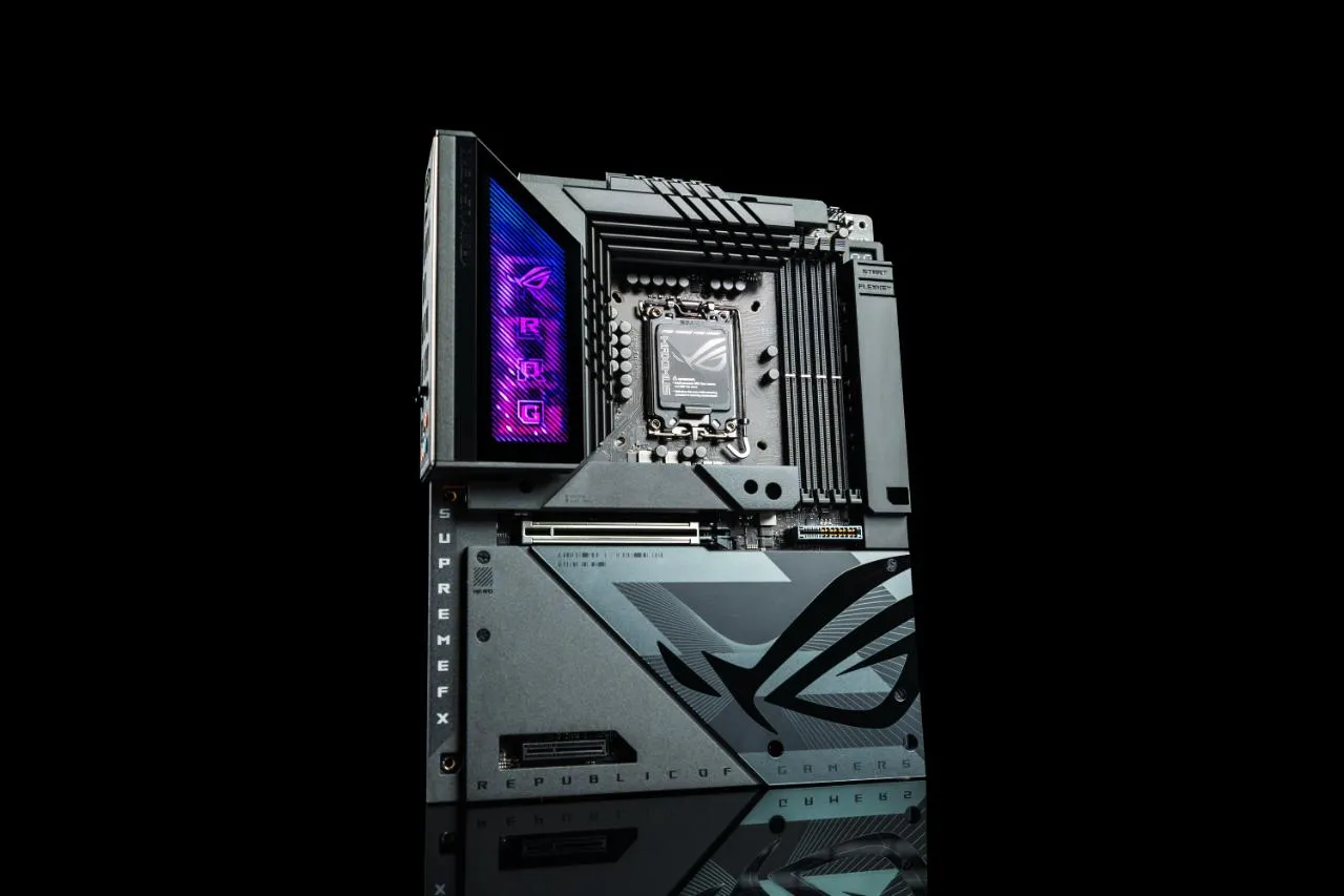 ASUS BTF motherboard showcasing hidden connectors