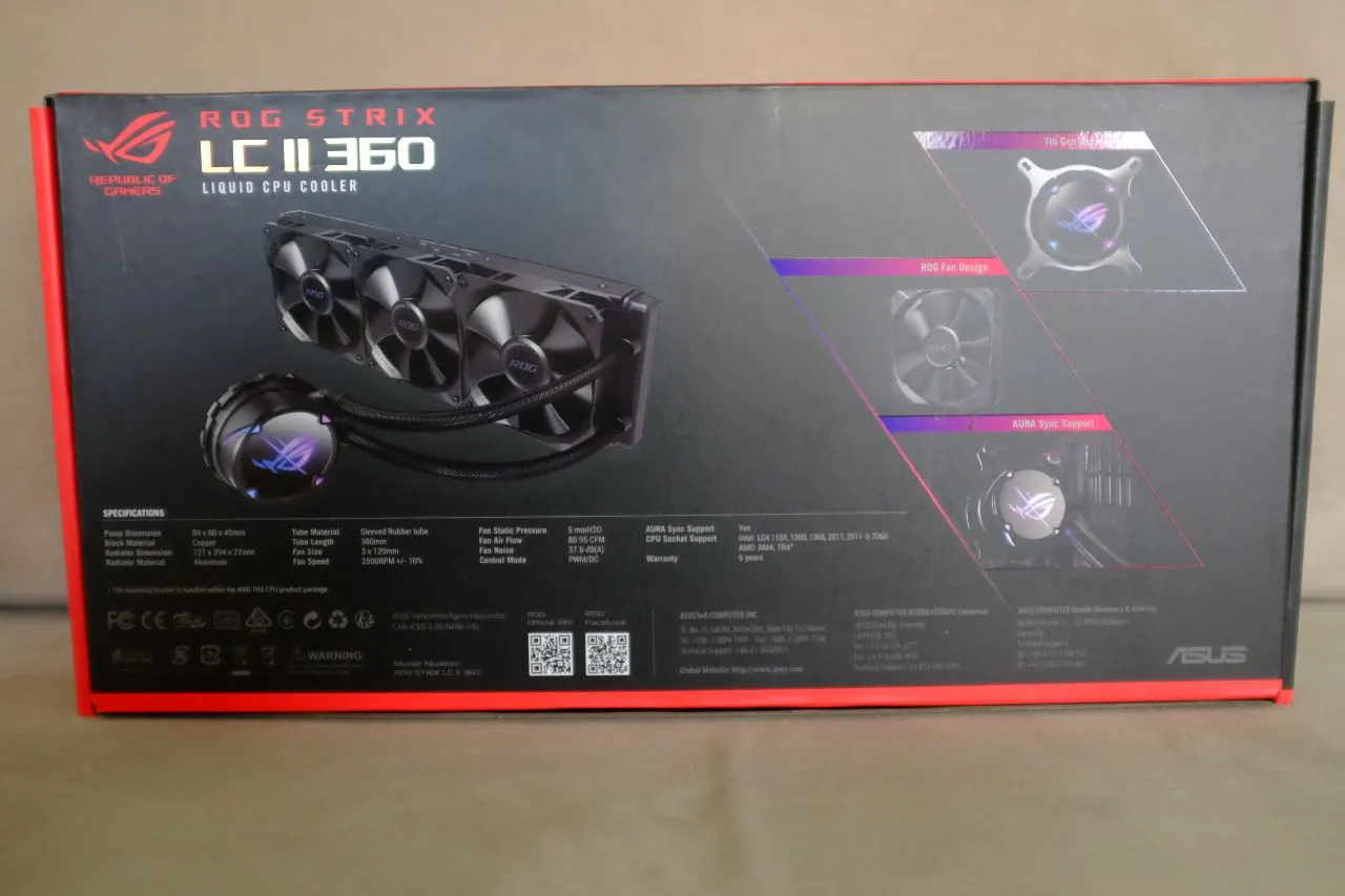 ASUS ROG Strix LCII 360 Internal Packaging