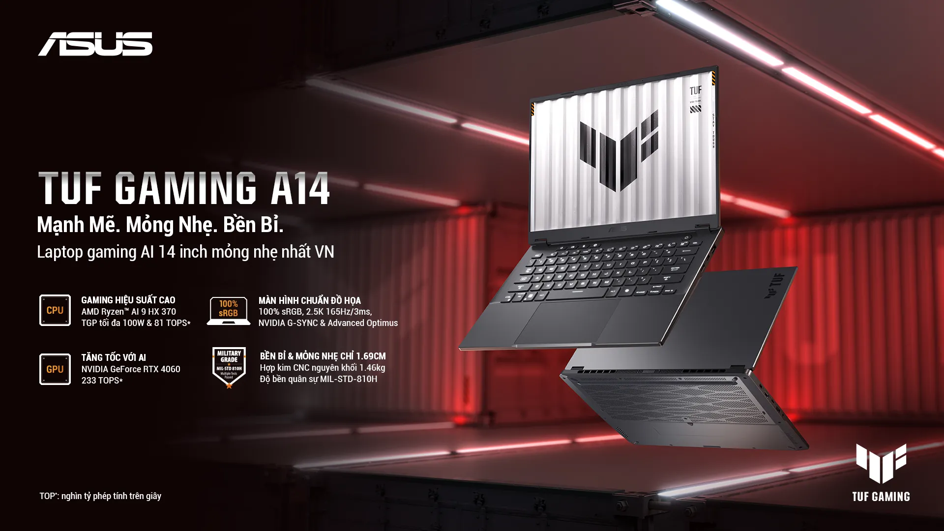 ASUS TUF Gaming A14 and ROG Zephyrus G16