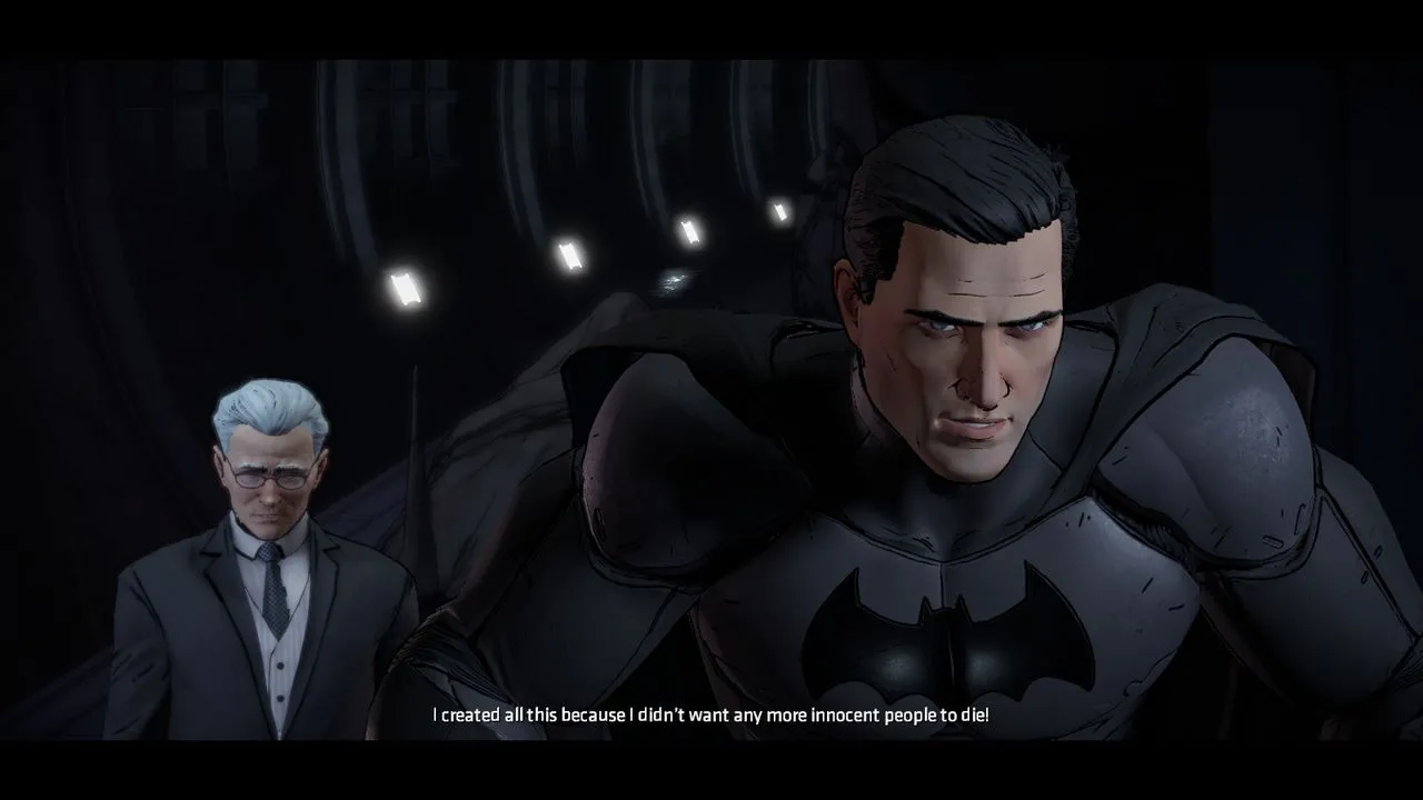 Batman confronting a thug