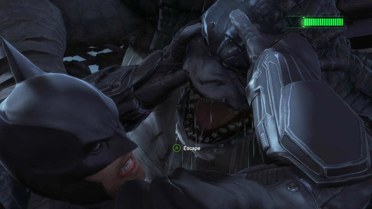 Batman using detective vision in Arkham Origins