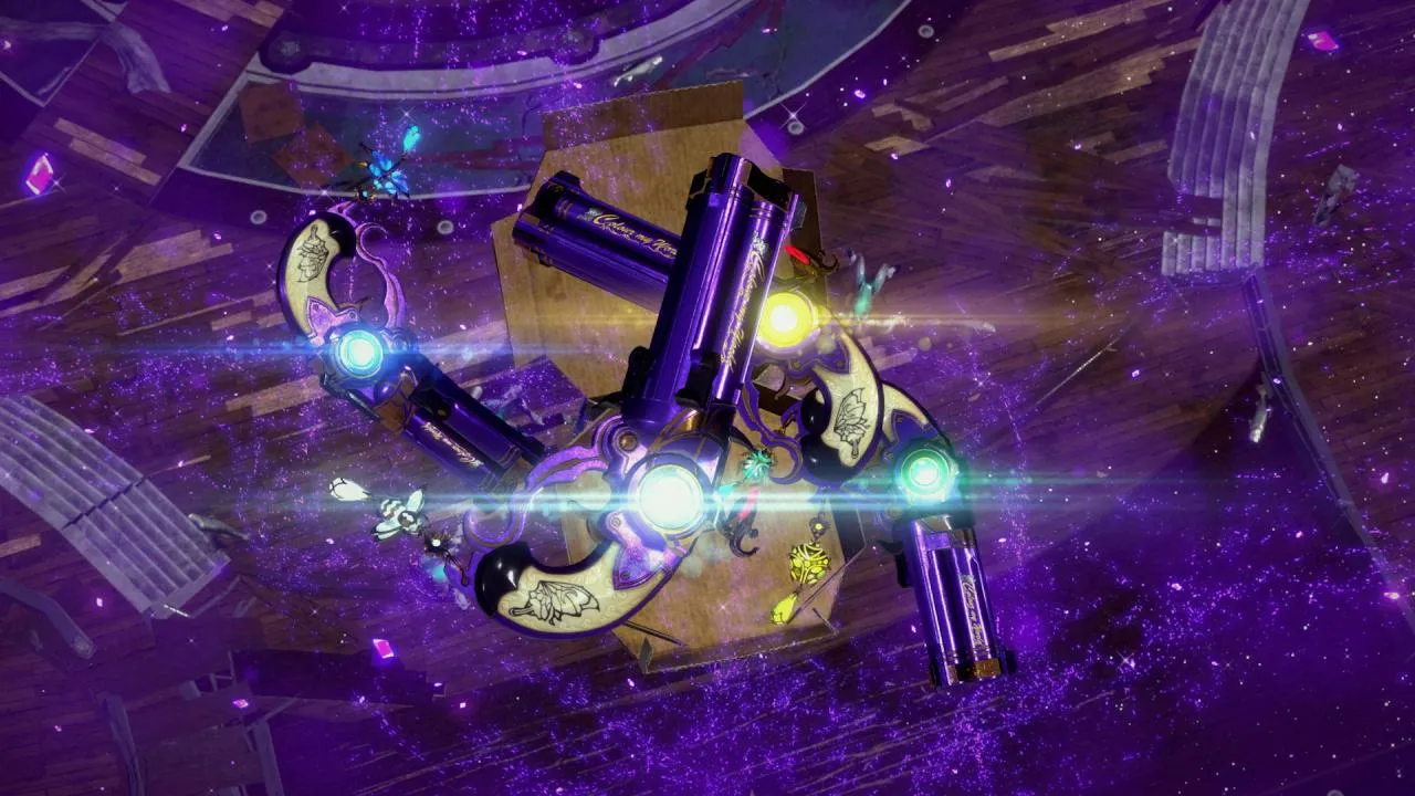 Bayonetta unleashes a devastating attack in Witch Time.