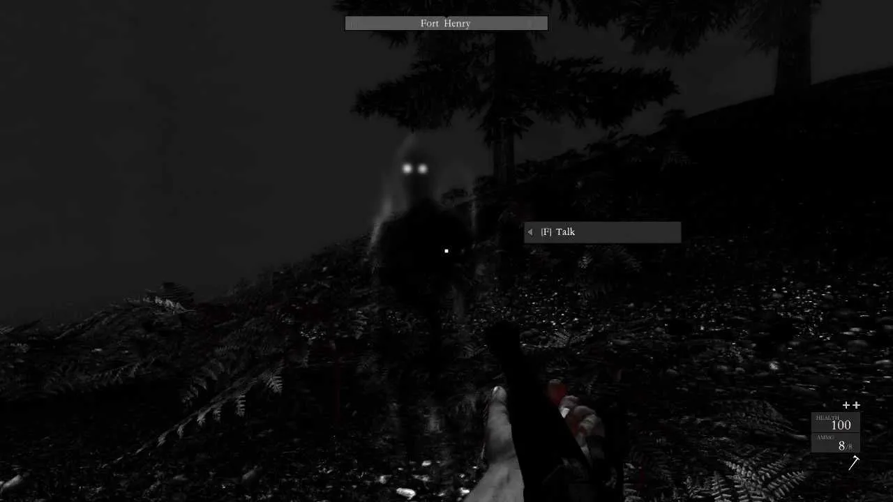 Betrayer gameplay screenshot featuring the player character aiming a musket