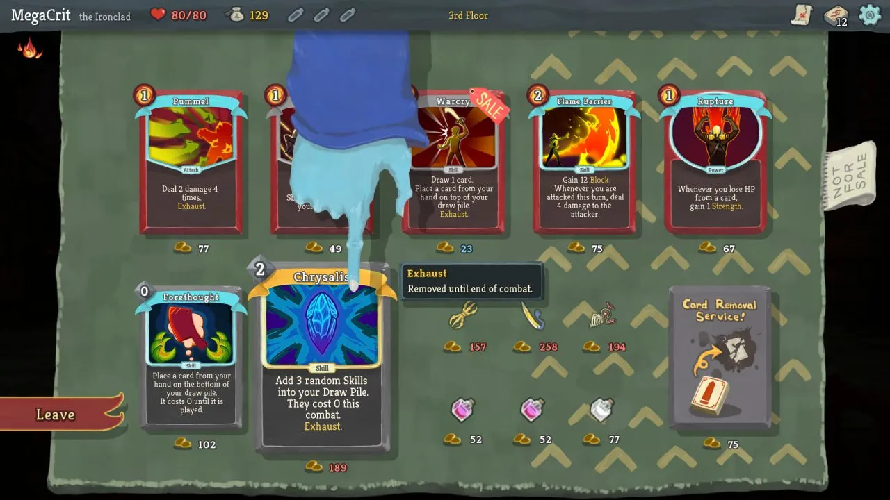 Choosing new cards