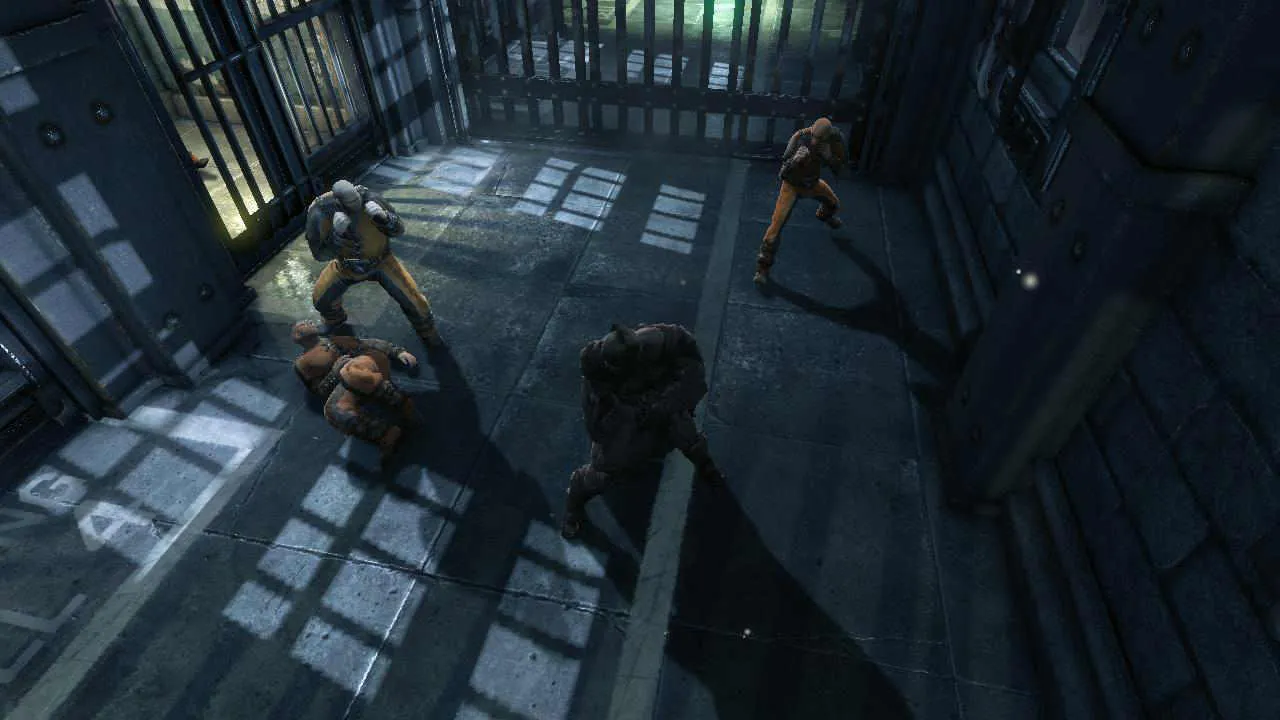 Close up of Batman's face in Arkham Origins