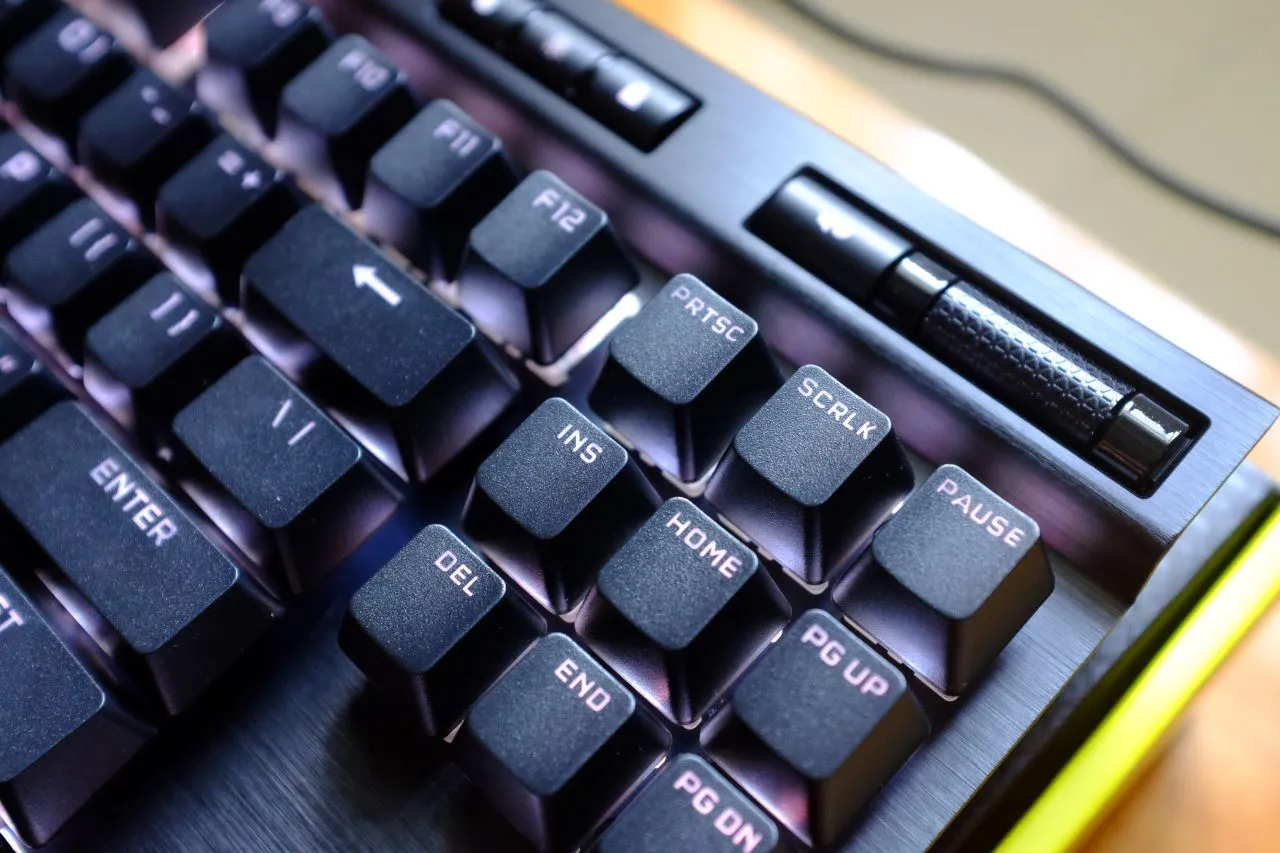 Close-up of Cherry MX Red switches