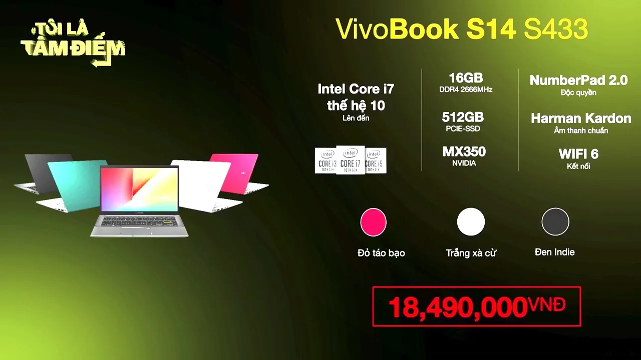 Close-up view of the ASUS Vivobook's keyboard and touchpad