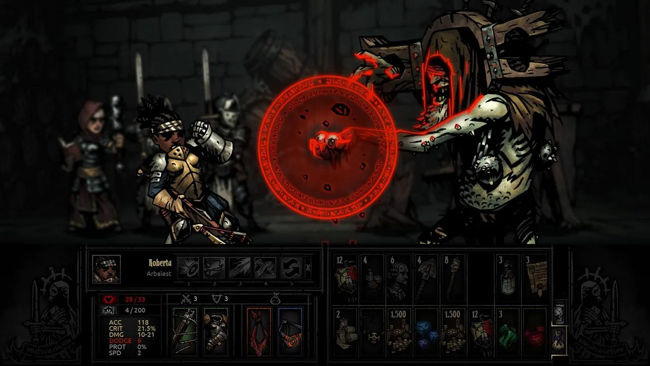 Combat in Darkest Dungeon