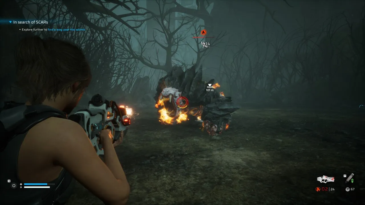 Combat in Scars Above
