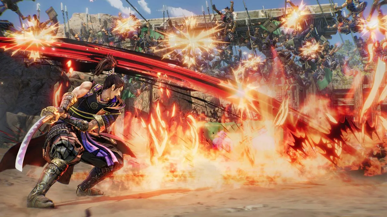 Combat Scene in Samurai Warriors 5