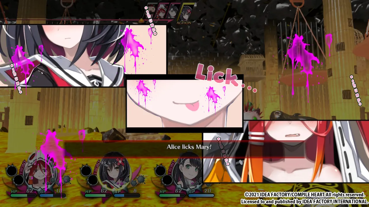 Combat screenshot in Mary Skelter Finale