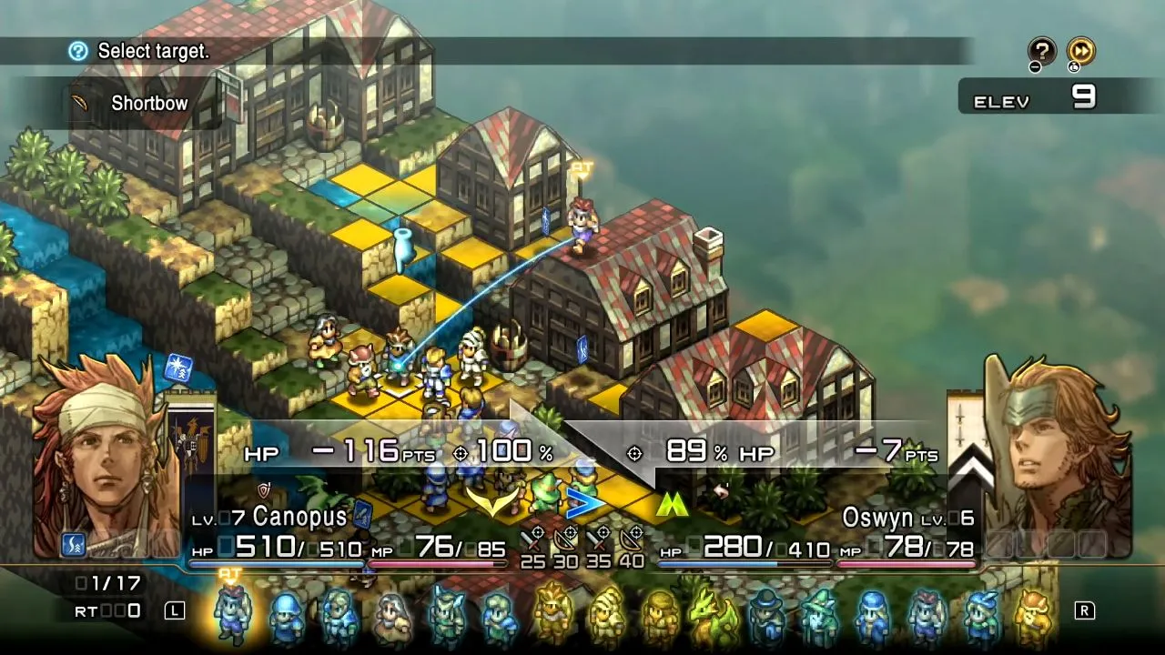Combat takes place on an isometric grid with a variety of terrain types and obstacles.