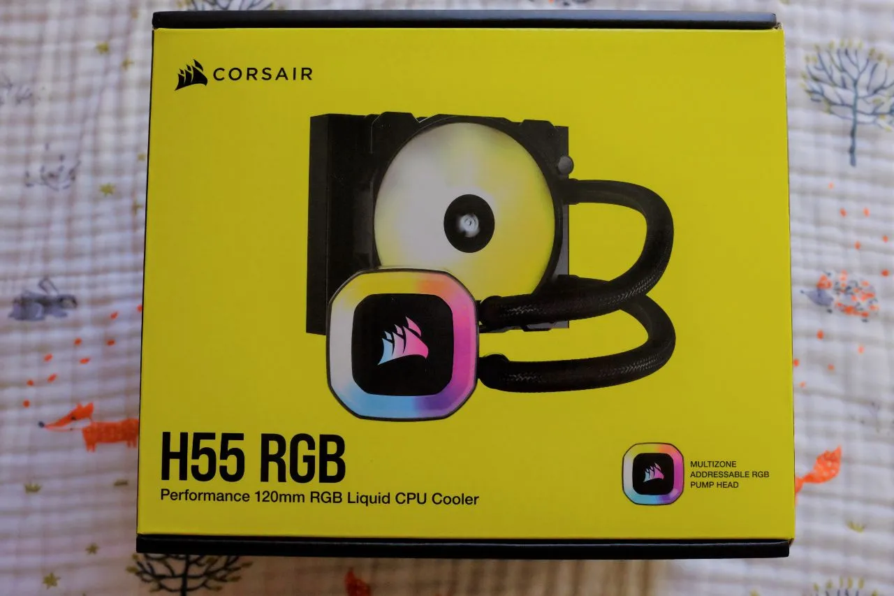 Compact Corsair H55 RGB AIO cooler