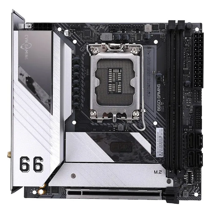 Contrasting black and white designs of the CVN B660I GAMING and CVN B660I GAMING FROZEN motherboards